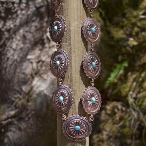 Copper concho necklace
